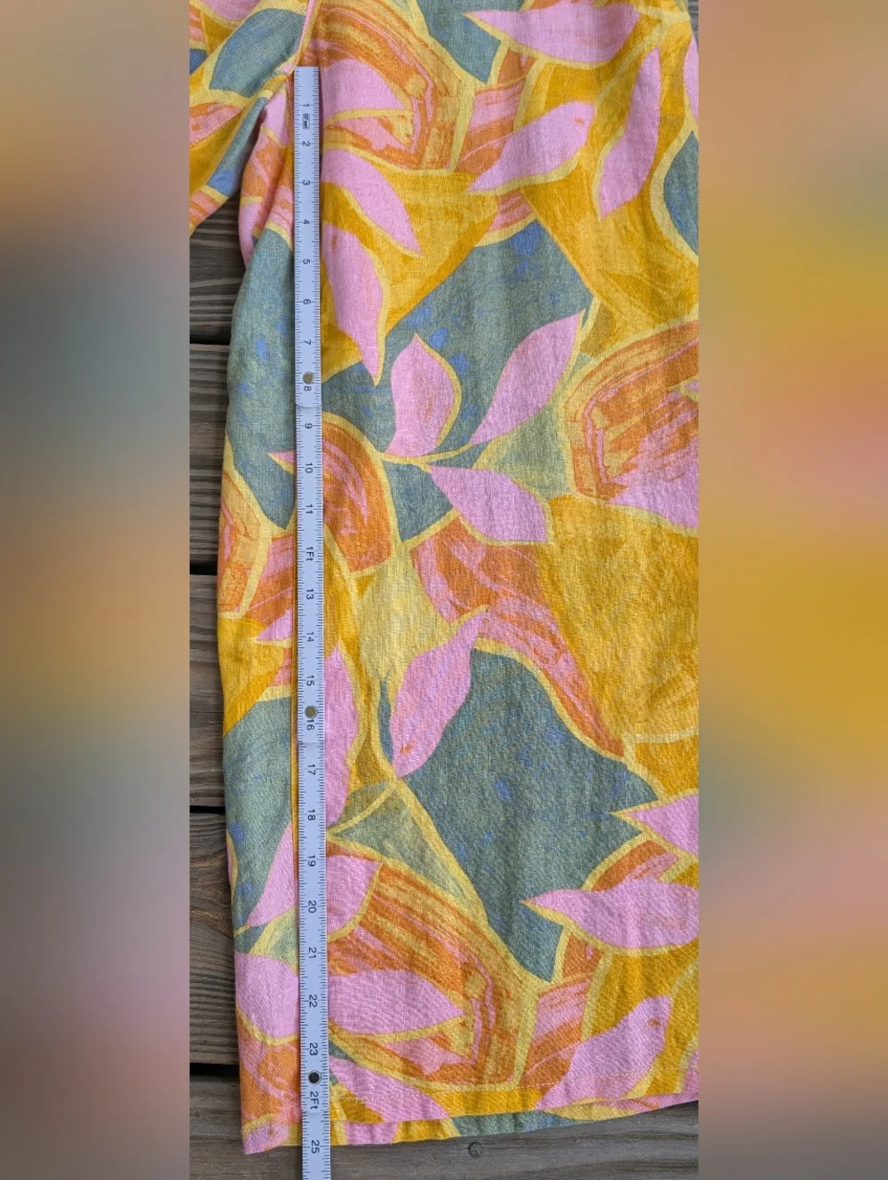 Tahari Linen Floral Pants - Picture 5 of 5